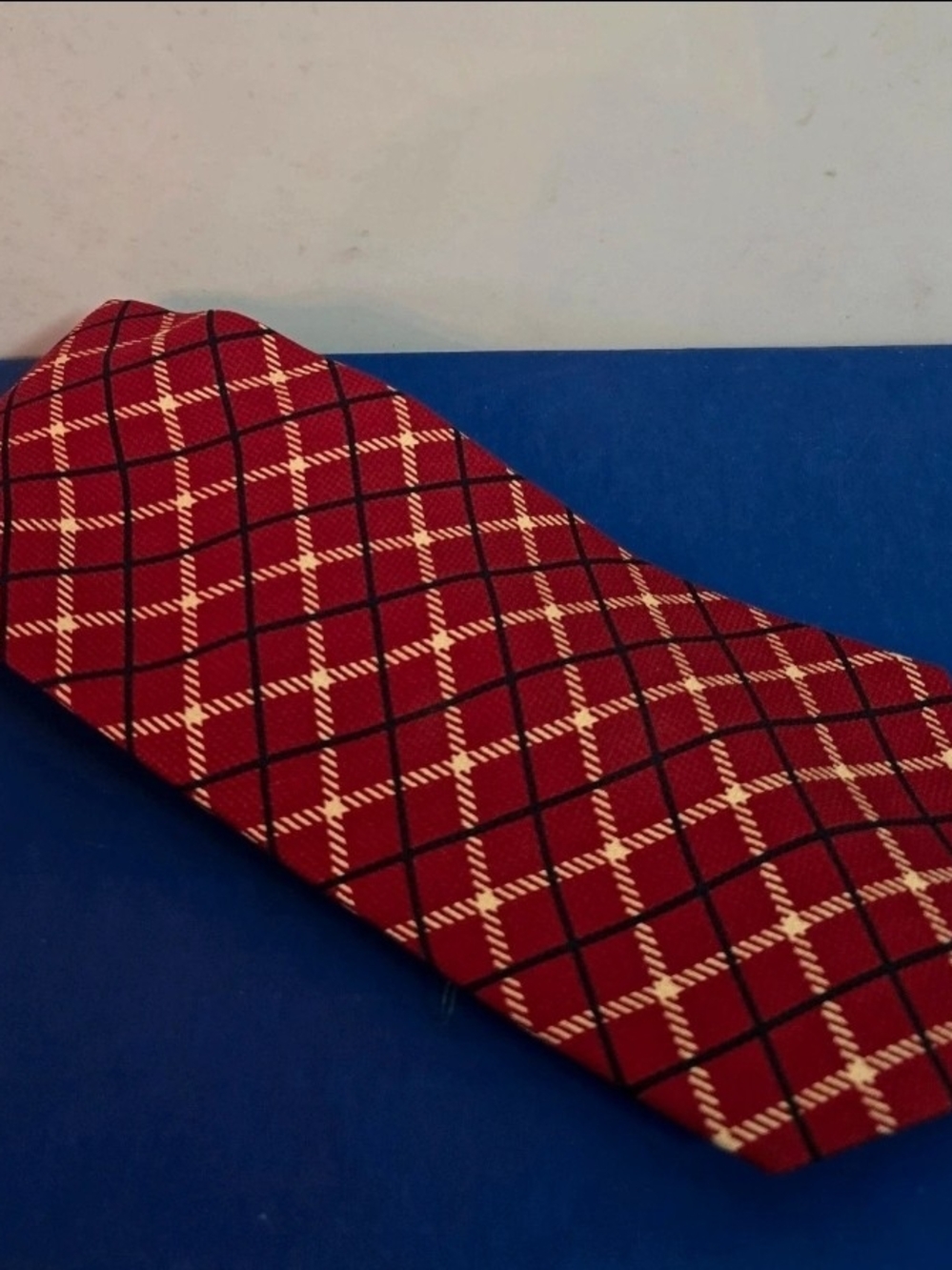 Tommy Hilfiger Red Plaid Men's Tie